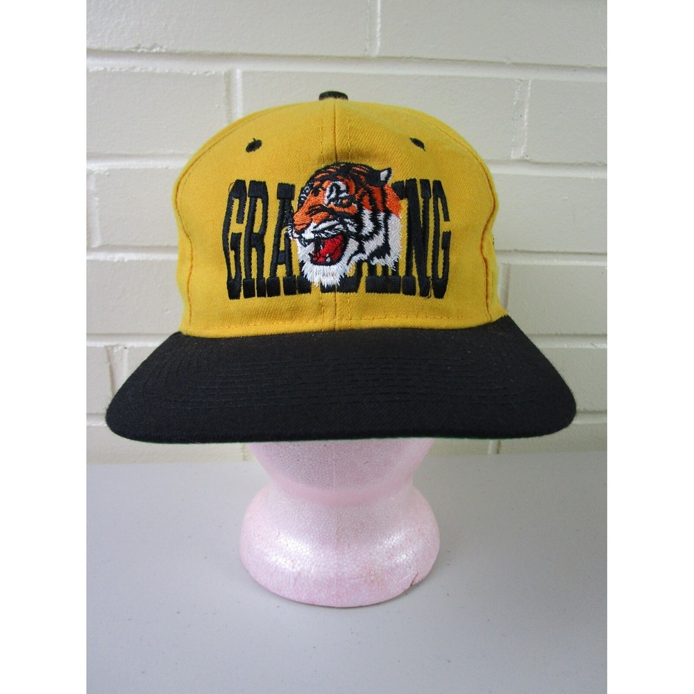 Vintage NCAA Grambling State Tigers Snapback Hat Headmaster 1990's Era Blockhead